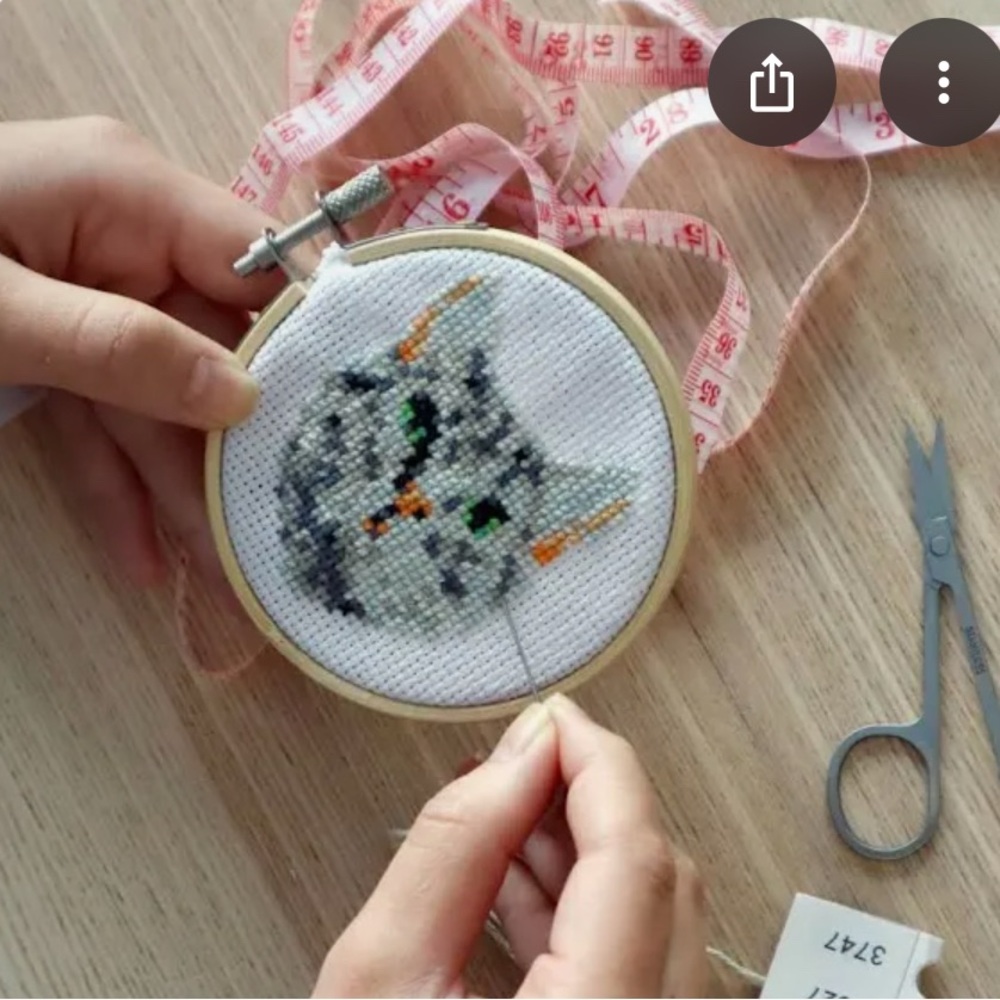 Cat Cross Stitch Kit and beats bundle